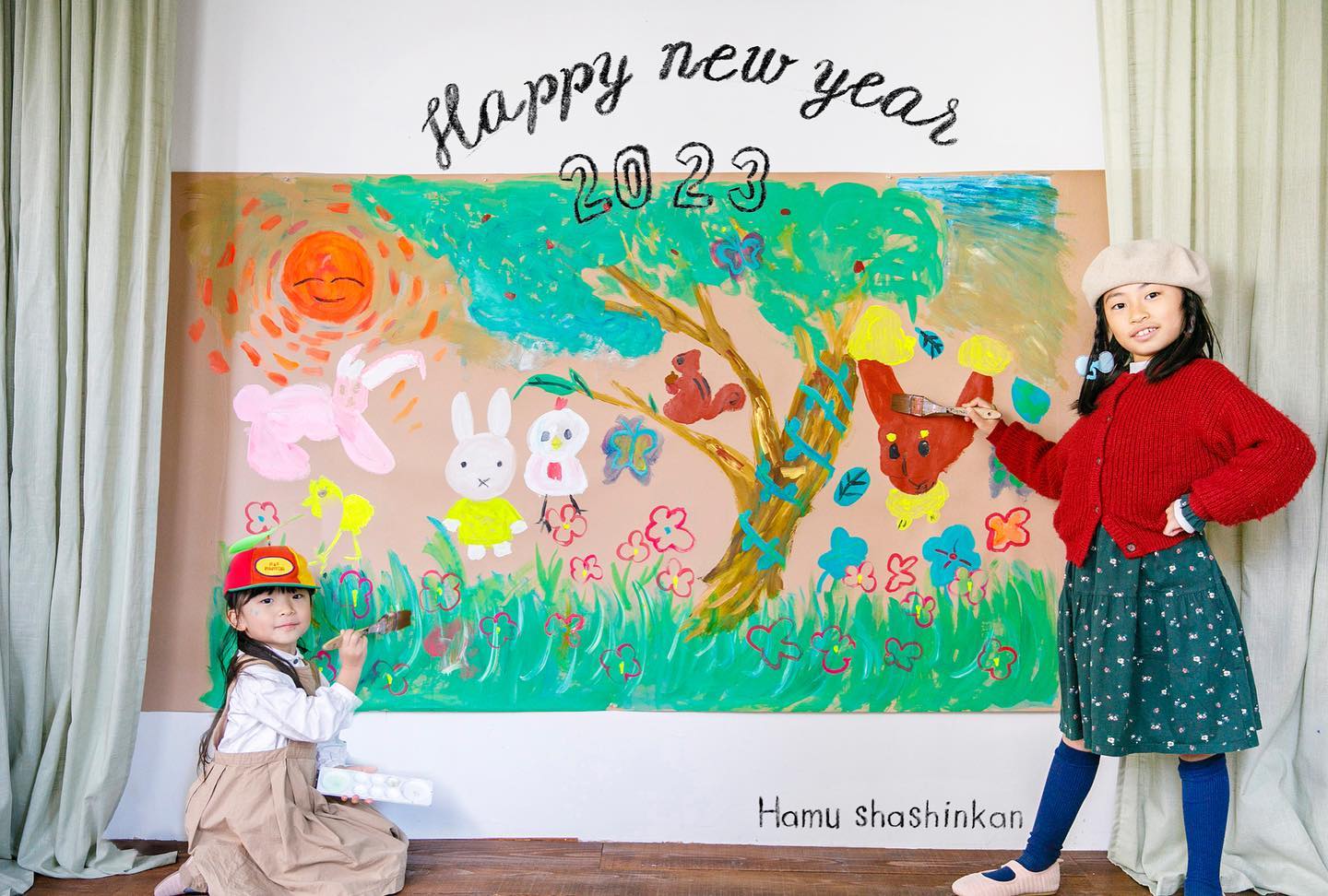 2023年元旦あけましておめでとうございます本年もたくさんの、いい笑顔を撮れますように今年もよろしくお願いいたします。#Hamuの年賀状